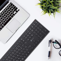 キーボード+マウスセット ワイヤレス（2.4G） 静音 超薄型 JIS配列 IC-BK23Comboブラック iClever