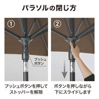 タカショー プッシュアップパラソル2.5mM GSTY-P10M 1本