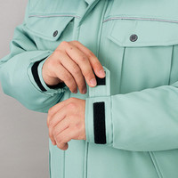 自重堂　制服百科　エコ製品制電防寒ブルゾン（フード付）　スモークグリーン　Ｍ　48410（直送品）