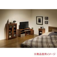 白井産業 マホルノ ブラウン木目の伸縮ローボード（32V対応） MHR-4585SS 1台（直送品）