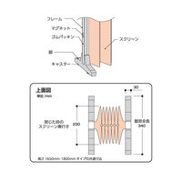 プラチナ万年筆 アコーデオンスクリーン H1650 グリーン（ブロンズ柱） ADS-N016-A1 1台 防炎 クロス衝立 パーテーション（直送品）