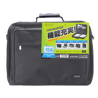 サンワサプライ　PCキャリングバッグ　ブラック　15.6インチワイドまで/フルオープンタイプ　BAG-U54BK2（直送品）