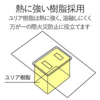延長コード 電源タップ 5m 2ピン 4個口 個別スイッチ 雷ガード ほこり防止 白 T-K6A-2450WH エレコム 1個