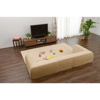 セルタン　ジュイール　カバーリングフロアマット付ソファ　Mサイズ　テクノブラウン　幅2000mm　1台　（直送品）