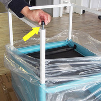 【車上渡し】アールエフヤマカワ ループ脚応接チェア ブルー 1台（直送品）