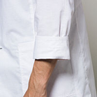 フォーク メンズシングルコート ホワイト L 1537PR-1-L 1枚　白衣　ドクターコート（直送品）