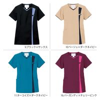フォーク レディスジップスクラブ　エムグリーン×ダークネイビー　LL 7023SC-4-LL 1枚