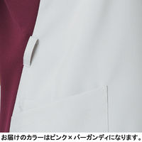 フォーク レディスジップスクラブ ピンク×バーガンディ M 7043SC-3 1枚　スクラブ