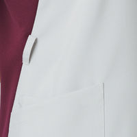 フォーク レディスジップスクラブ グレー×バーガンディ LL 7043SC-5 1枚　スクラブ（直送品）