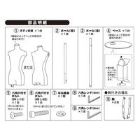 ストア・エキスプレス 婦人ヤング芯地張トルソー９号　木調 8008-5177 1台（直送品）