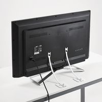 耐震 ゴムベルト テレビ 転倒防止 震度7対応 ～75V型 2本入り VESA取付 ホワイト TS-007 エレコム 1個
