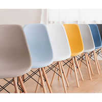 三栄コーポレーション イームズシェルチェア 木脚 4脚セット　テラコッタレッド A1--EPROCHR4RD_AS　１セット(４脚）（直送品）