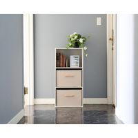 YAMAZEN 木製取っ手付収納ボックス YTC-MSB2P(BE2) 1セット2個組（直送品）