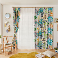 スミノエ デザインライフ セミオーダー カーテン フラワーポット 2500×2250mm グレー 1セット(2枚入)（直送品）