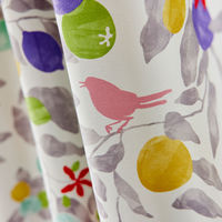 スミノエ デザインライフ セミオーダー カーテン フルーツトリ 2900×1350mm グレー 1セット(2枚入)（直送品）