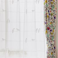 スミノエ デザインライフ セミオーダー レースカーテン シングバードボイル 3000×1140mm ホワイト 1セット(2枚入)（直送品）