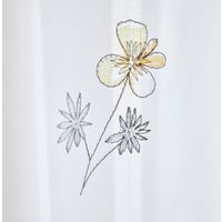 スミノエ デザインライフ セミオーダー レースカーテン ミチクサボイル 2100×2240mm イエロー 1セット(2枚入)（直送品）