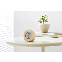 タニタ 温湿度計 時計 温度 湿度 デジタル 卓上 マグネット ライトブラウン TT-585-BR 1セット(3個)