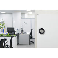 タニタ 温湿度計 時計 温度 湿度 デジタル 卓上 マグネット ブラック TT-585-BK 1セット(3個)