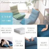 ホームテイスト オッティモ フット上下可動 リクライニング座椅子 幅550mm ターコイズブルー SH-07-NIZ 1台（直送品）