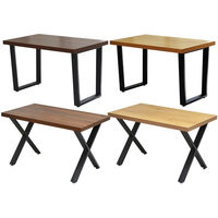 B.Bファニシング メラミンダイニングテーブル クロス脚 幅1200×奥行700×高さ720mm ナチュラル ONDT-0055XNA 1台（直送品）