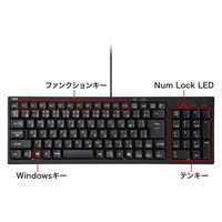 サンワサプライ USBハブ付コンパクトキーボード SKB-KG2UH3BK 1個