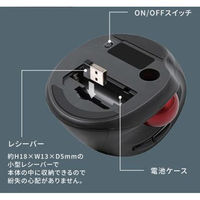 磁気研究所 エルゴノミクスデザイン 2.4GHｚ　ワイヤレストラックボール HDM-06TWBK 1個
