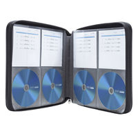 サンワサプライ CDジャケット収納対応セミハードケース(160枚収納・ブラック) FCD-WLBD160BBK 1個