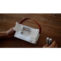 Qriom 手回し充電 ポータブル テレビ+ラジオ 長期保管可能 LEDライト・サイレン付き JYTM-RTV430（PW） 1台