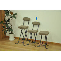 エイ・アイ・エス 折畳座厚チェア(背付き) ブラウン AATN-20 BR 1脚（直送品）