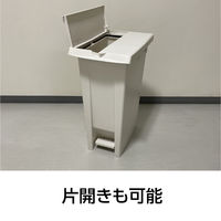 エコン ダストボックス ペダル2枚フタ 37L ゴミ箱 ブラウン 1個（45Lゴミ袋対応） 幅282×奥行422×高さ561mm 日本製 連結