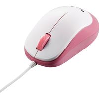 マウス 有線マウス 3ボタン ブルーLED Chromebook 認定 ピンク M-Y8UBPN エレコム 1個