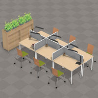 アール・エフ・ヤマカワ ラディーワークテーブル 平机 正方形 ナチュラル 幅1200×奥行1200mm 1台