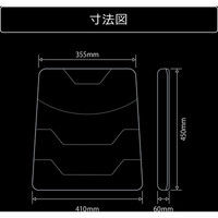 【車上渡し】 Bauhutte ゲーミング座布団 ブラック 幅410×奥行450×厚み60mm BC-100G-BK 1セット（10個入り）（直送品）