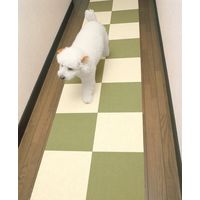 サンコー ペット用撥水タイルマット 同色40枚入り グリーン KP-55 1パック