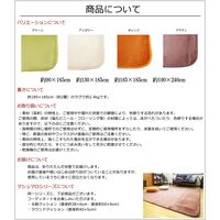 萩原 撥水低反発ラグ マシュマロ 幅1850×奥行1850mm グリーン 240602826 1枚（直送品）