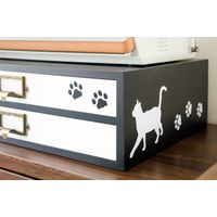 宮武製作所 猫のミニFAX台 幅350×奥行260×高さ110mm FX-05C 1台（直送品）