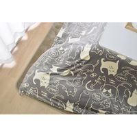 イケヒコ こたつ布団カバー 長方形 ネコ柄 ミーニャ 幅1950×奥行2450mm グレー 1171070138160 1枚（直送品）
