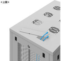 サンワサプライ 19インチサーバーラック メッシュパネル仕様（18U） 幅600×奥行1000×高さ1020mm ライトグレー 1台（直送品）