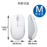 ワイヤレスマウス 無線 Bluetooth 3ボタン IRマウス 高耐久 RoHS指令準拠 ホワイト M-K7BRWH/RS エレコム 1個