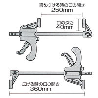 ビッグマン クイックバークランプ250 BQC10-1 1個