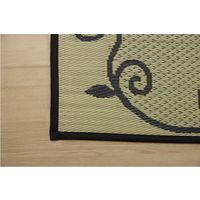 イケヒコ い草ラグ ラグ カーペット 2畳 正方形 『DXクロネコ』 幅1760×奥行1760mm ブラック  1枚（直送品）