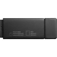 サンワサプライ Type-C SD+microSDカードリーダー ADR-3TCMS9BK 1個（直送品）