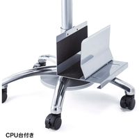 サンワサプライ キーボード台CPUスタンド付17～24型 2画面液晶モニタスタンド 幅774×奥行710×高さ1720mm CR-LAST27 1個（直送品）