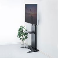 サンワサプライ 32～65インチ対応 壁寄せ液晶ディスプレイスタンド 幅910×奥行485×高さ1905mm ブラック CR-PL33BK 1台（直送品）