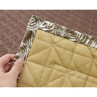 萩原 麻の葉キルトラグ ボタリラ 約幅1850×奥行1850mm ブラウン 240613714 1枚（直送品）