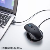 サンワサプライ ワイヤレス充電マウス MA-WBL157BK 1個（直送品）