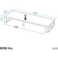 【アウトレット】サンワサプライ USBハブ付き机上液晶モニタースタンド MR-LC201HWN 1個（直送品）