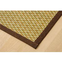 イケヒコ ピーア い草花ござカーペット 江戸間8畳 3480×3520mm ブラウン 1030880060702 1枚（直送品）