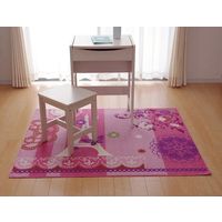 イケヒコ ジェンヌ2 平織 ラグ 1330×1700mm ピンク 1340770210903 1枚（直送品）